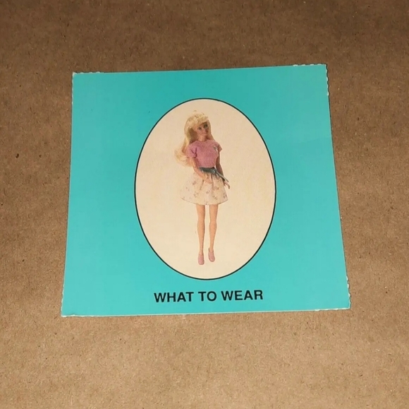 Vintage Barbie Card 1989 Barbie Just Us Girls Game Replacement Piece - Picture 2 of 5